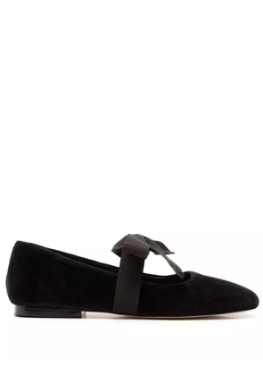 Sarah Chofakian Gris velvet ballerina shoes - Black