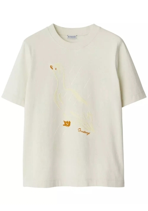 Burberry Duck cotton T-shirt - Neutrals