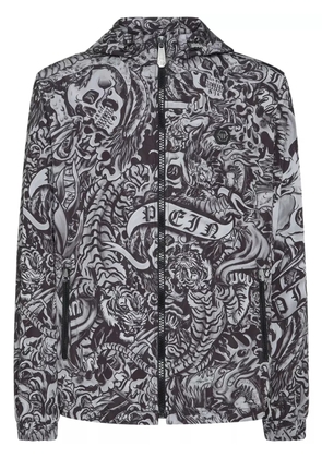 Philipp Plein tattoo windbreaker - Black