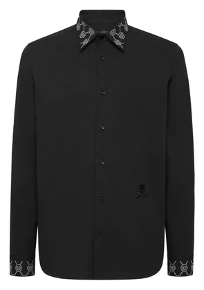 Philipp Plein monogram-embellished shirt - Black
