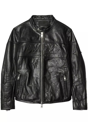 Purple Brand logo-embroidered jacket - Black
