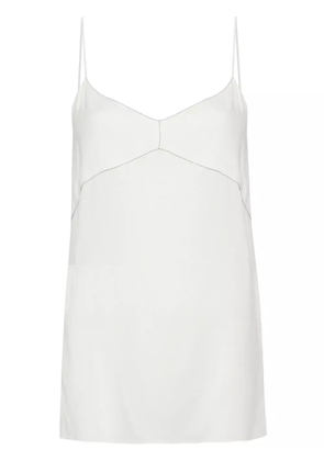 Fabiana Filippi bead-chain trim top - White