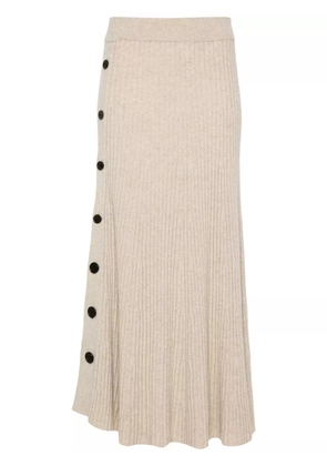 BOMPARD buttoned maxi skirt - Neutrals