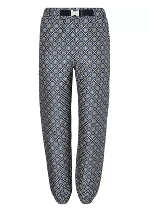 Tory Burch T Monogram tech jacquard trousers - Blue