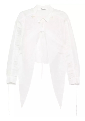 midorikawa raw edge blouser - White