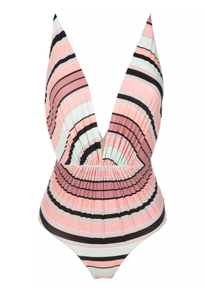 Clube Bossa Clavert plunging swimsuit - Multicolour