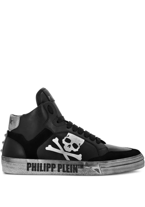 Philipp Plein skull-motif hi-top sneakers - Black