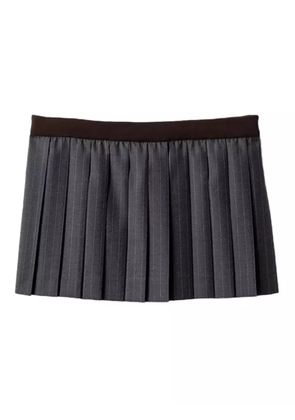 Miu Miu pinstripe pleated skirt - Grey