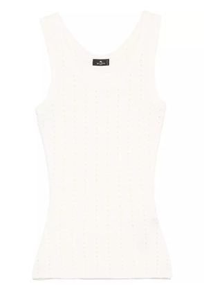 ETRO pointelle-knit top - White