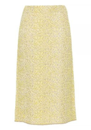 Fabiana Filippi straight tweed midi skirt - Yellow