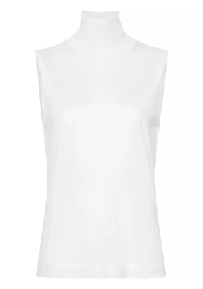 Fabiana Filippi roll-neck sleeveless jumper - White