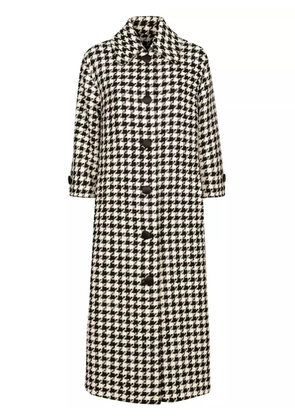 Dolce & Gabbana houndstooth trench coat - Black