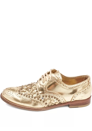 Dolce & Gabbana Pre-Owned studded brogues - Gold