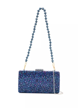 SERPUI Ellen crystal-embellished clutch bag - Blue