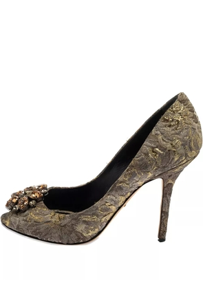 Dolce & Gabbana Pre-Owned 2024 115mm brocade pumps - Grey