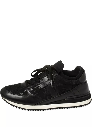 Dolce & Gabbana Pre-Owned lace-panel leather sneakers - Black