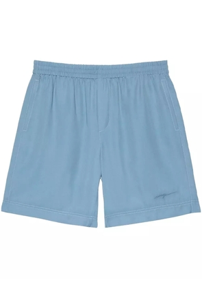 MSGM logo-embroidered shorts - Blue