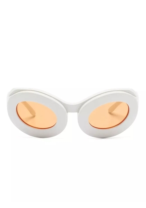 Henrik Vibskov Tyler oval-frame sunglasses - White