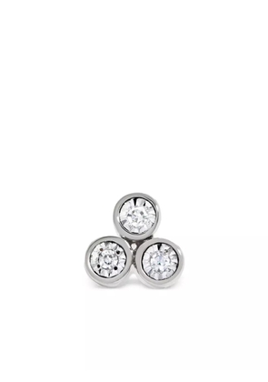 Monica Vinader 14K white gold Diamond Cluster single earring - Silver