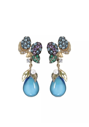 Anabela Chan 18kt yellow gold Blueberry gemstone earrings