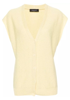 Fabiana Filippi sequined V-neck vest - Yellow