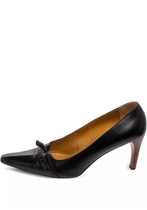 Gucci Pre-Owned 80mm pointed-toe leather pumps - Black