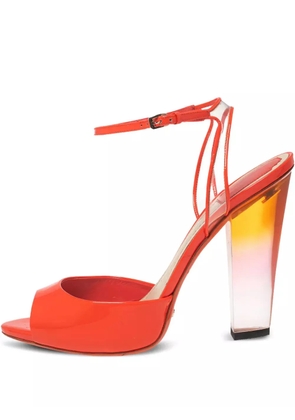 Christian Dior Pre-Owned 120mm patent-leather ankle-strap sandals - Red