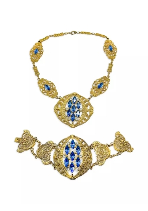 Jennifer Gibson Jewellery 1900s filigree bracelet and necklace set - Gold