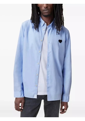 AllSaints heart-embroidered shirt - Blue