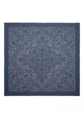 ETRO paisley jacquard shawl - Blue