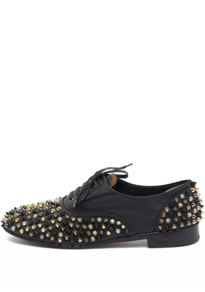 Christian Louboutin Pre-Owned Freddy leather studded Oxford shoes - Black