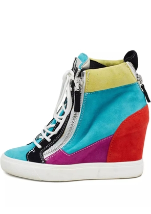 Giuseppe Zanotti Vintage pre-owned suede wedge sneakers - Blue