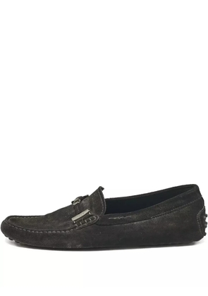 Tod's Vintage suede buckle loafers - Black