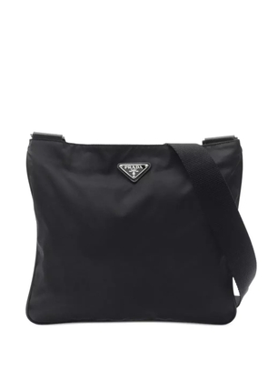 Prada Pre-Owned 2010s triangle logo shoulder bag - Black