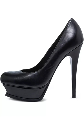 Saint Laurent Pre-Owned 135mm Tribute platform leather pumps - Black