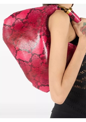 Roberto Cavalli snake-print shoulder bag - Pink