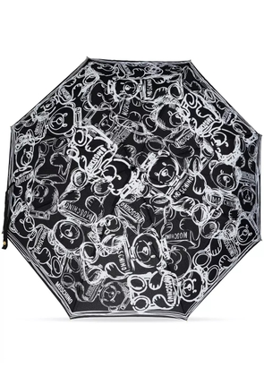 Moschino teddy bear-print umbrella - Black