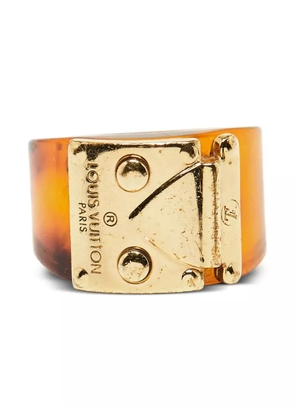 Louis Vuitton Pre-Owned logo-engraved ring - Gold