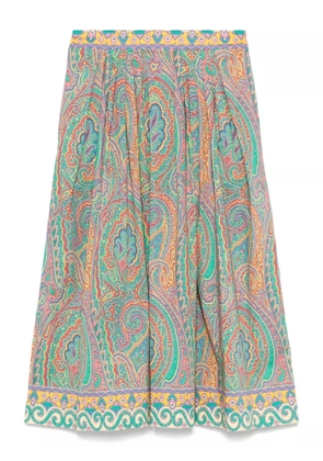 ETRO paisley-print midi skirt - Green