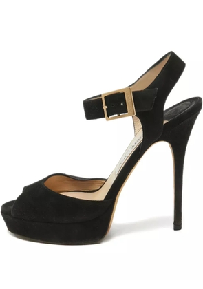 Jimmy Choo Pre-Owned suede heeled sandals - Black