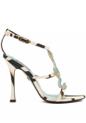 Roberto Cavalli Ray Of Sea strappy heeled sandals - Blue