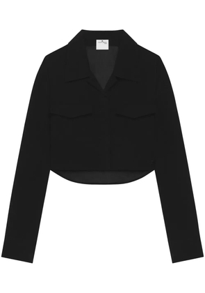 Courrèges cropped cotton shirt - Black