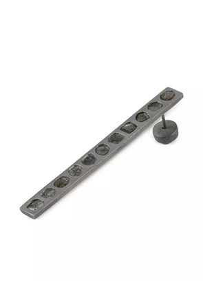 Parts of Four sterling-silver Plate diamond earring - Grey