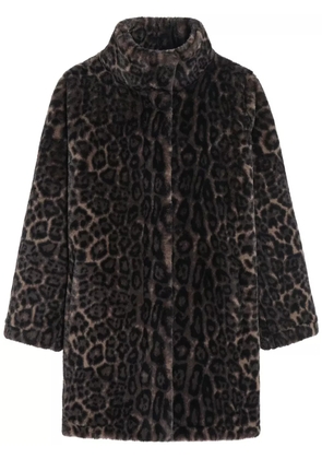 Apparis leopard-print faux fur coat - Brown
