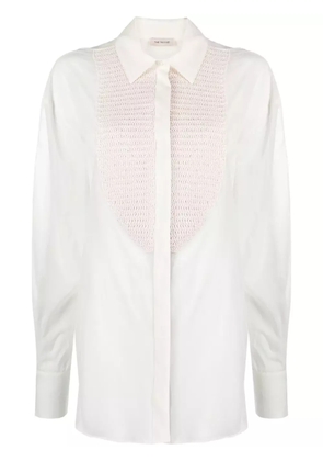 The Mannei Tebulos knitted-panel shirt - Neutrals