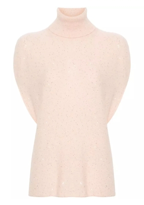 Fabiana Filippi sequin-embellished knitted top - Pink