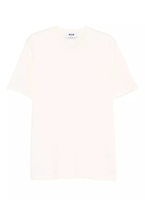 MSGM logo-print cotton T-shirt - Neutrals