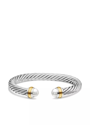 David Yurman 14kt yellow gold and sterling silver Classic Cable bracelet (7mm)