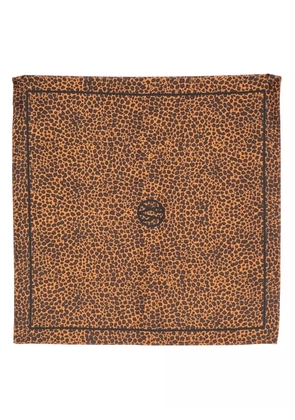 lescarf Leopard silk scarf - Brown