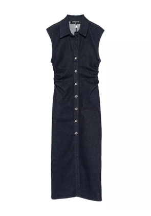 Patrizia Pepe sleeveless button-front denim dress - Blue